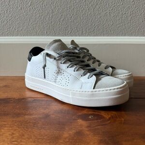 P448 platform White and Gray Low-Top Sneakers 39